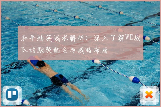和平精英战术解析:深入了解WE战队的默契配合与战略布局